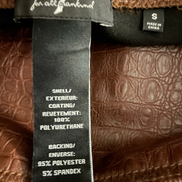 7 for all mankind snakeskin high waisted leather leggings - Picture 5 of 6